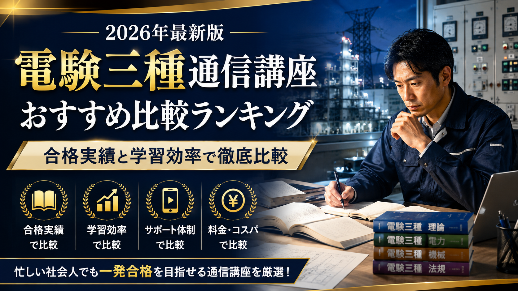 電験三種通信講座おすすめ比較ランキング|合格実績と学習効率で徹底比較