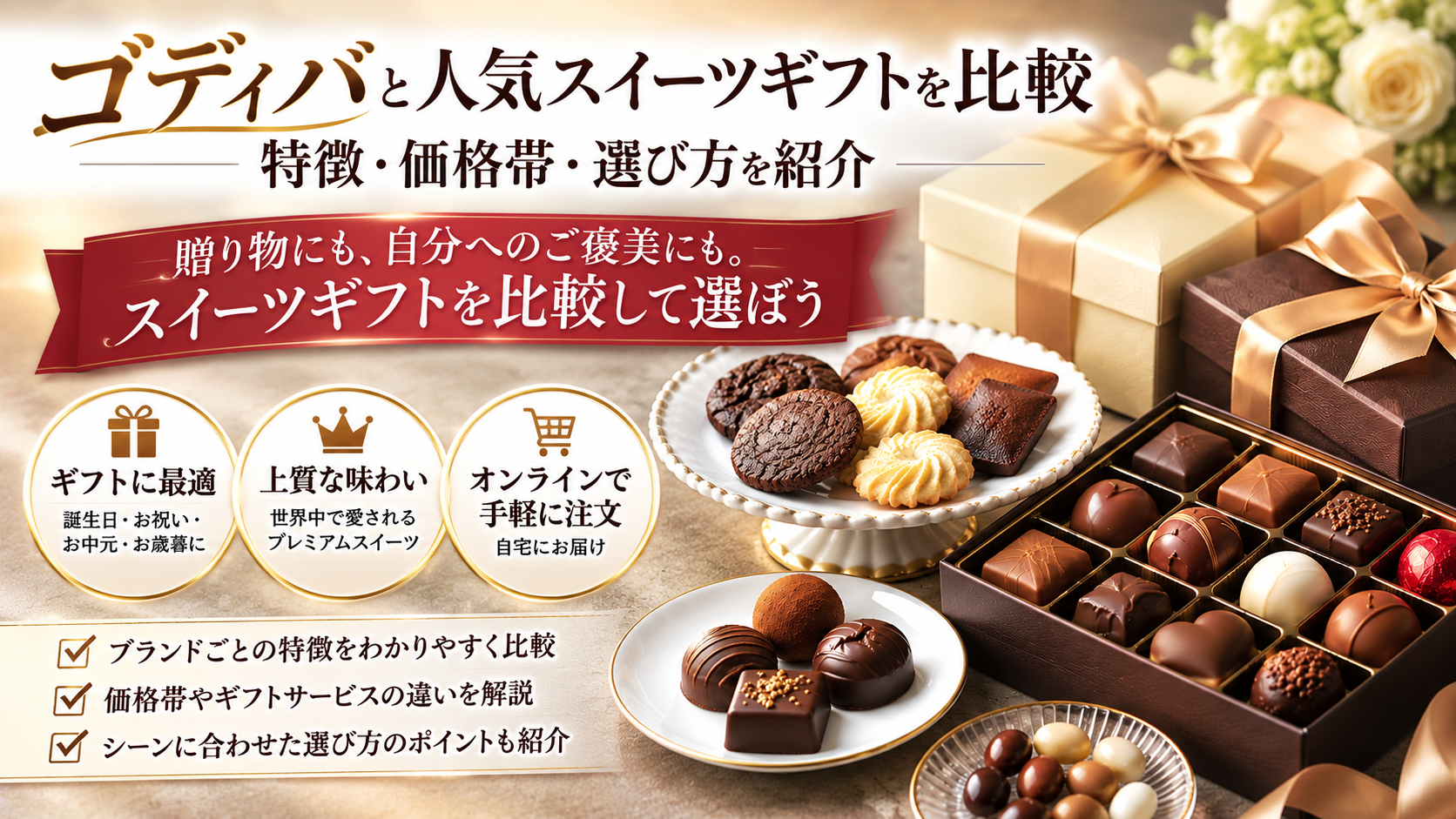 ゴディバと人気スイーツギフトを比較｜特徴・価格帯・選び方を紹介