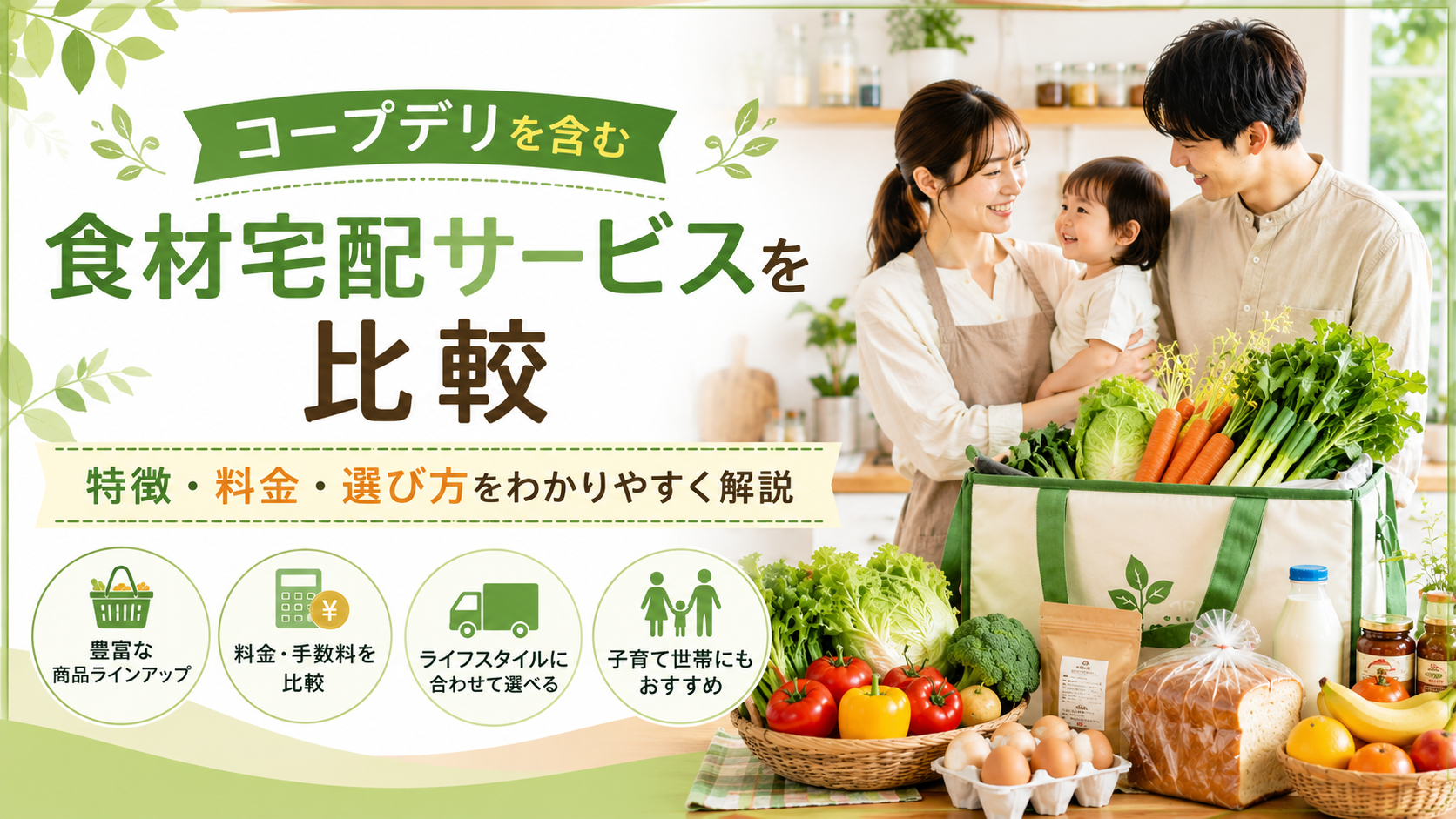 コープデリを含む食材宅配サービスを比較｜特徴・料金・選び方をわかりやすく解説
