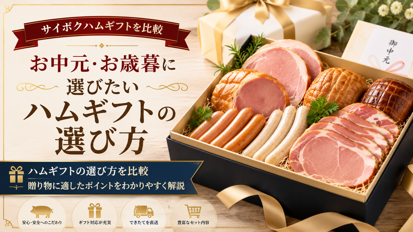 サイボクハムギフトを比較｜お中元・お歳暮に選びたいハムギフトの選び方