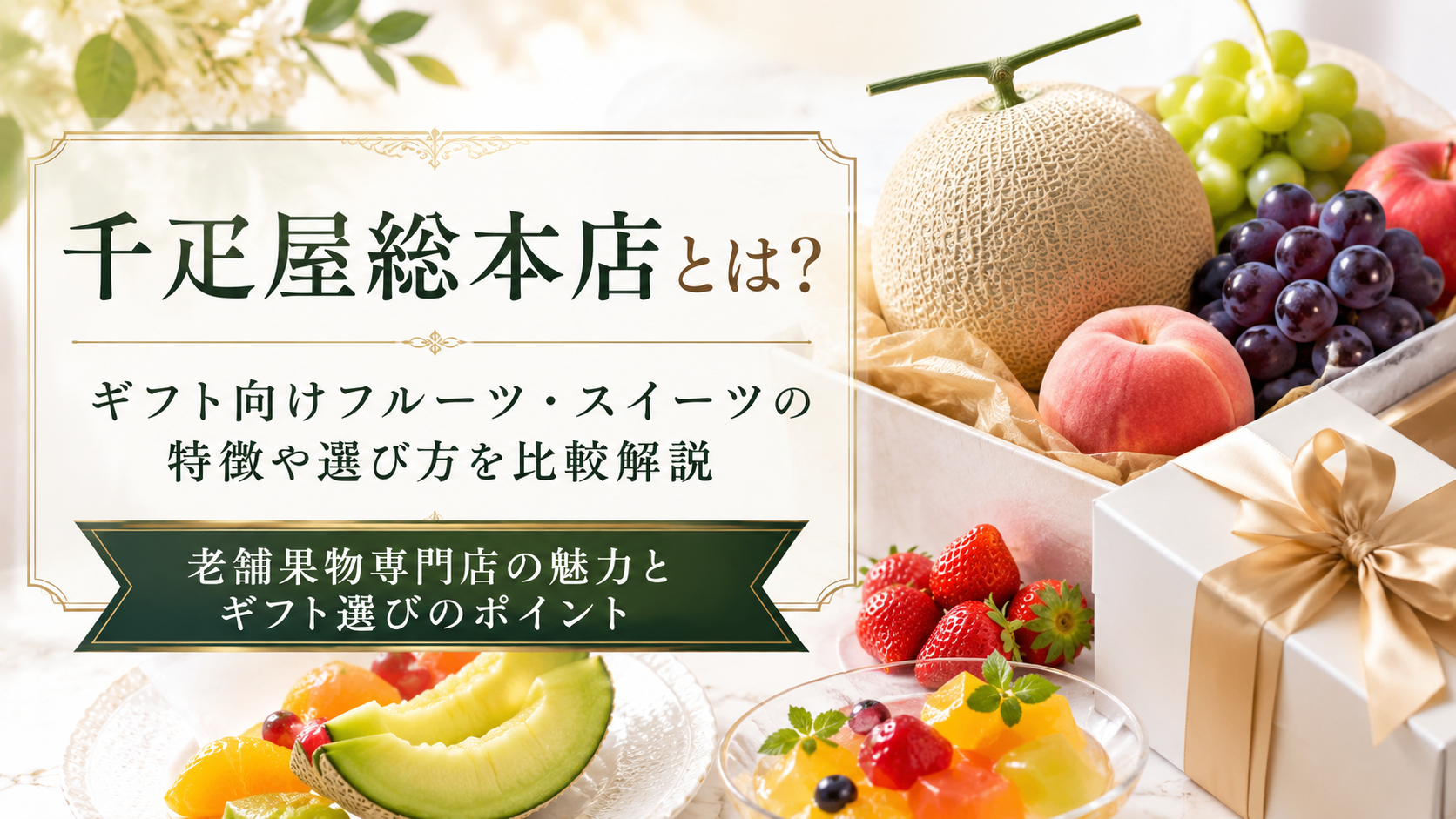 千疋屋総本店とは？ギフト向けフルーツ・スイーツの特徴や選び方を比較解説