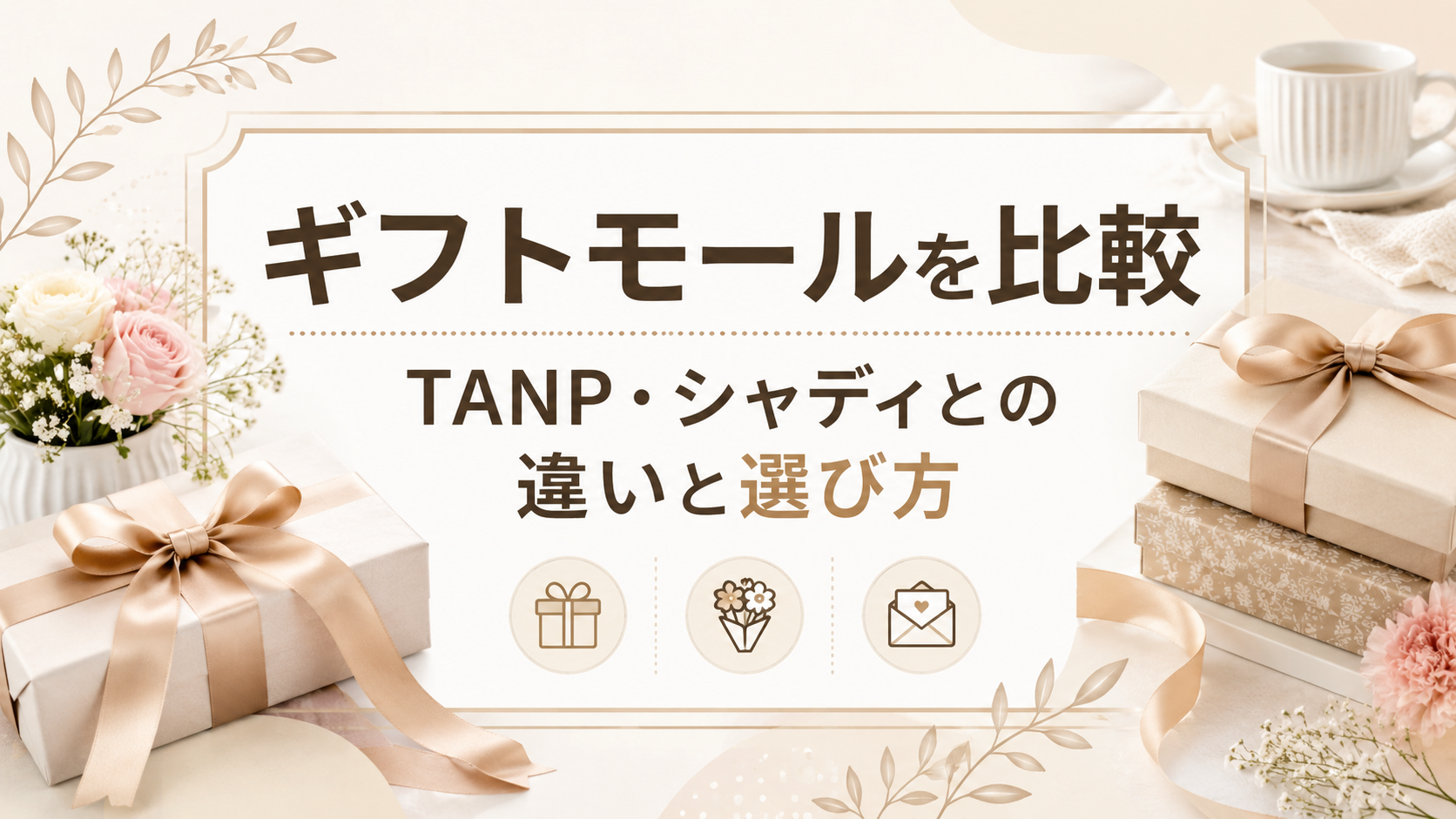 ギフトモールを比較｜TANP・シャディとの違いやギフトの選び方を解説