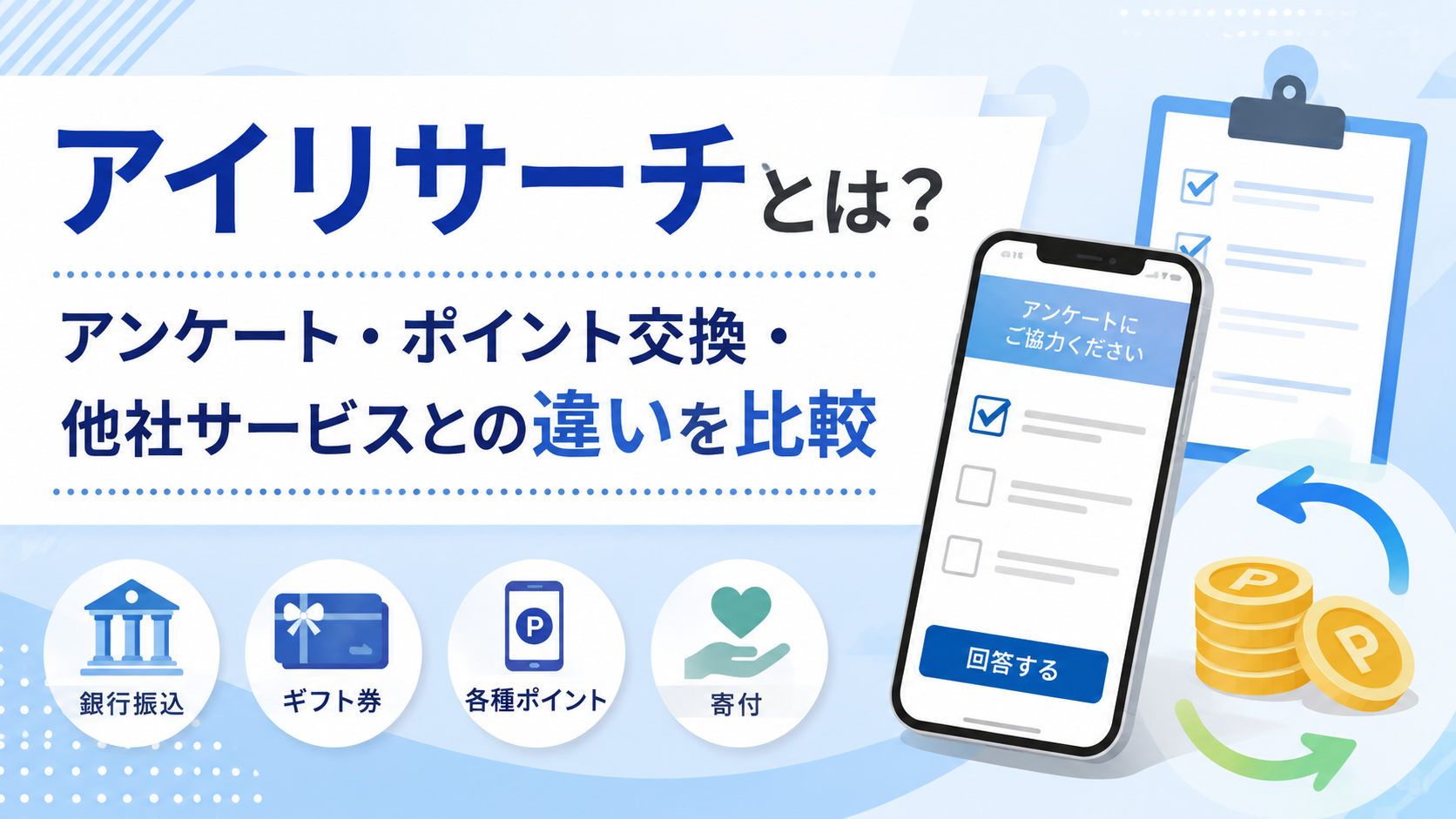 アイリサーチとは?アンケートの特徴・ポイント交換・他社サービスとの違いを比較
