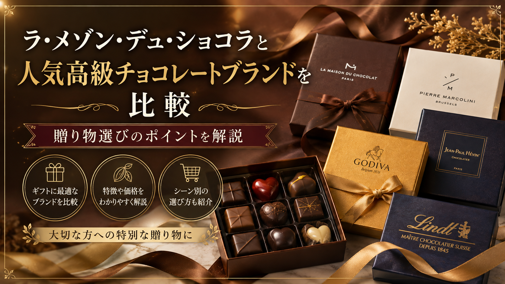 ラ・メゾン・デュ・ショコラと人気高級チョコレートブランドを比較｜贈り物選びのポイントを解説