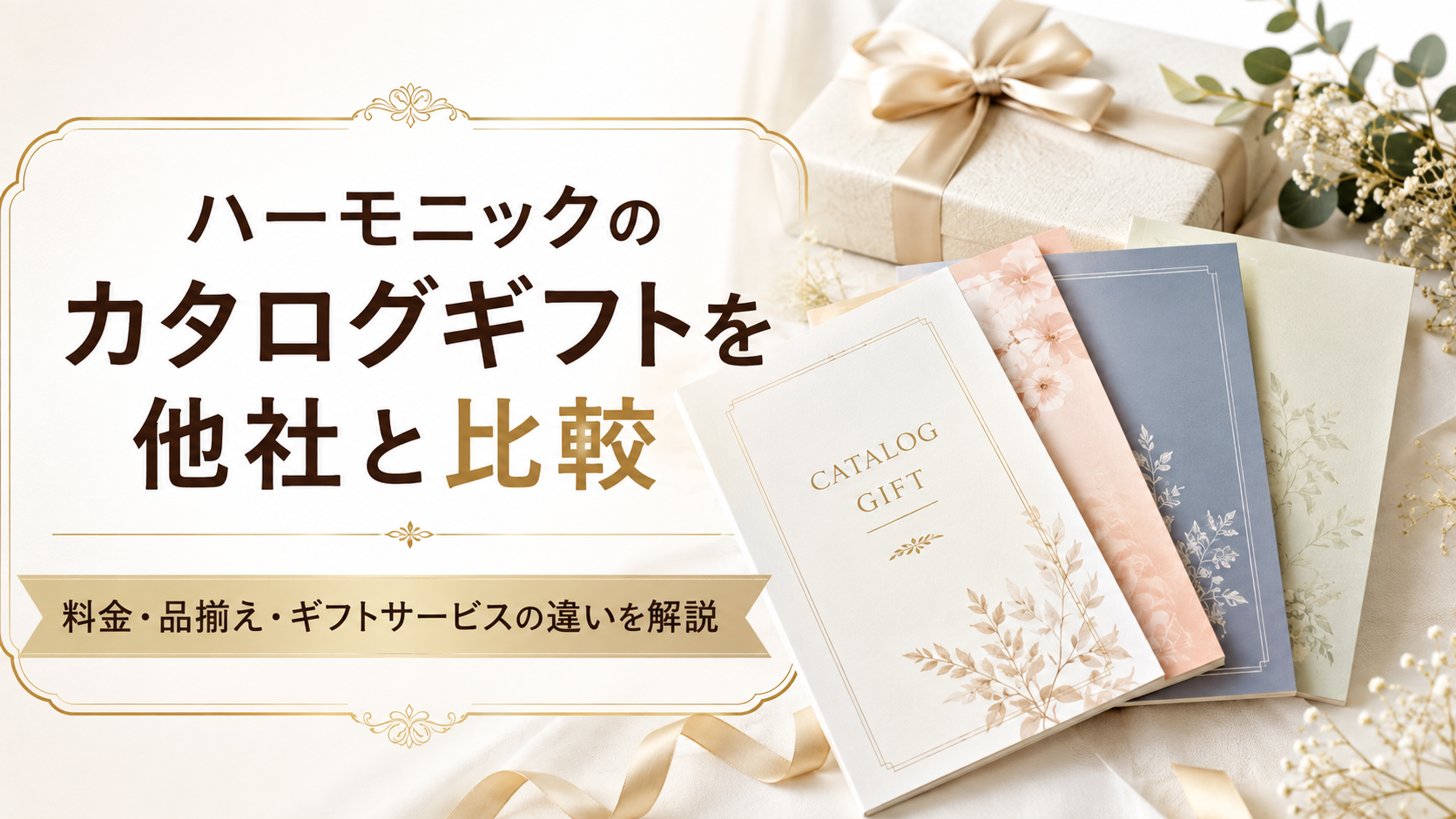 ハーモニックのカタログギフトを他社と比較｜料金・品揃え・ギフトサービスの違いを解説
